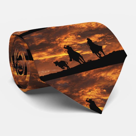 Roping Cowboy Stropdas (Opgerold)