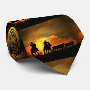 Roping Cowboys Roundup Steers Country Western Stropdas