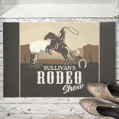 Roping Roundup Cowboy Rodeo Show Personaliseert Deurmat