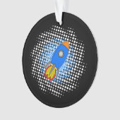 Roquette De Dessin Avec Galaxie De Halftones (devant)