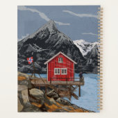 Rorbu Lofoten Bergen Norvège Illustration du paysa (Dos)