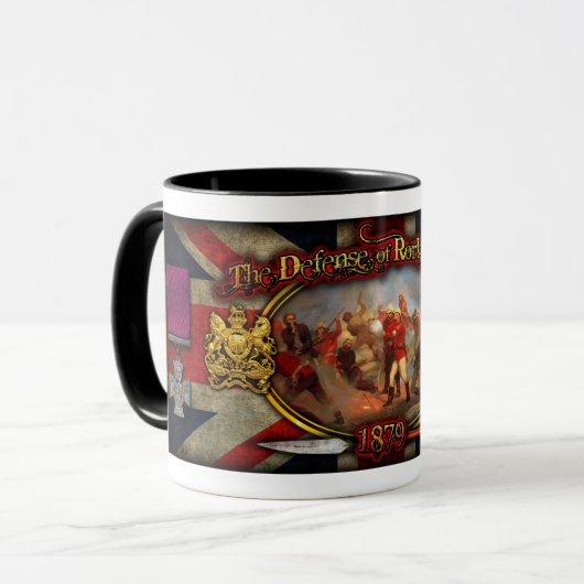 Rorke's Drift Herdenkingskoffie-Mok Mok (Voorkant links)