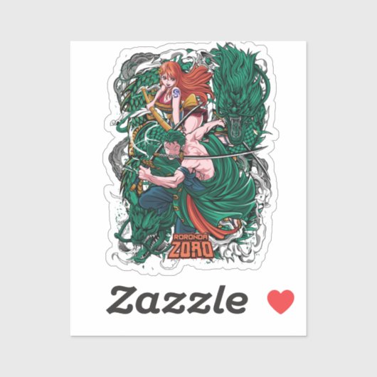 Roronoa Zorro One Piece Sticker (Vel)