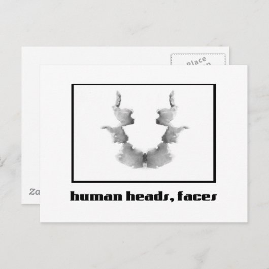 Rorschach Inkblot 7 Briefkaart (Voorkant / Achterkant)