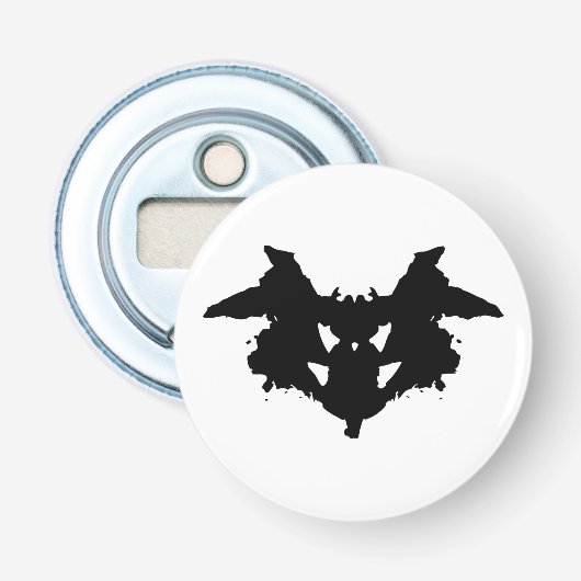 Rorschach Inkblot Button Flesopener (Voorkant)