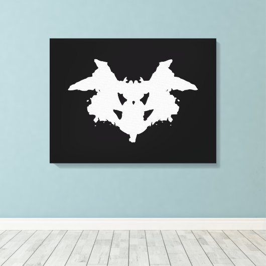 Rorschach Inkblot Canvas Afdruk (Insitu (Houten vloer))