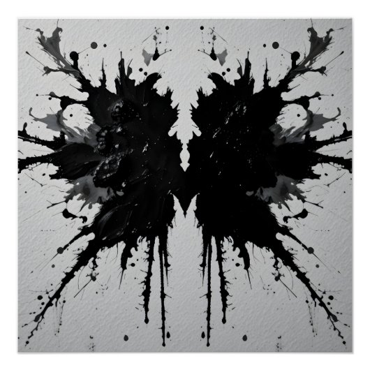 Rorschach Inkblot Close-up Perfect Poster (Voorkant)
