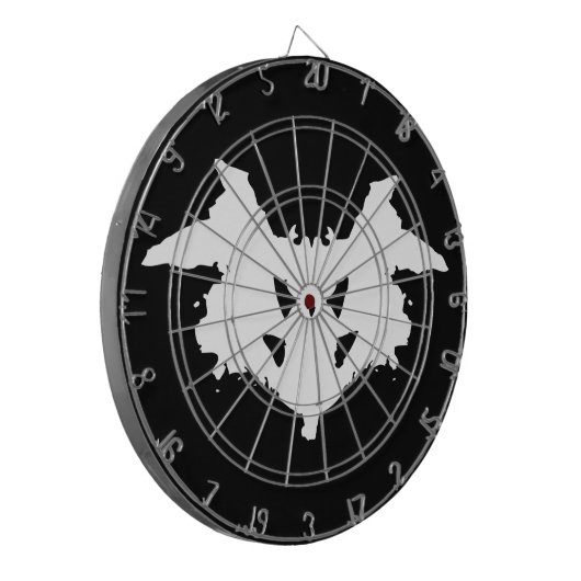 Rorschach Inkblot Dartbord (Voorkant Links)