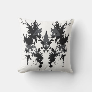Rorschach inkblot Design Black Grey White Kussen