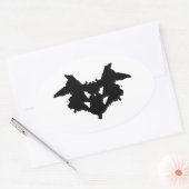 Rorschach Inkblot Ovale Sticker (Envelop)