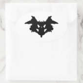 Rorschach Inkblot Ovale Sticker (Tas)
