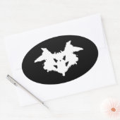 Rorschach Inkblot Ovale Sticker (Envelop)
