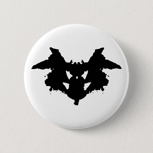 Rorschach Inkblot Ronde Button 5,7 Cm (Voorkant)