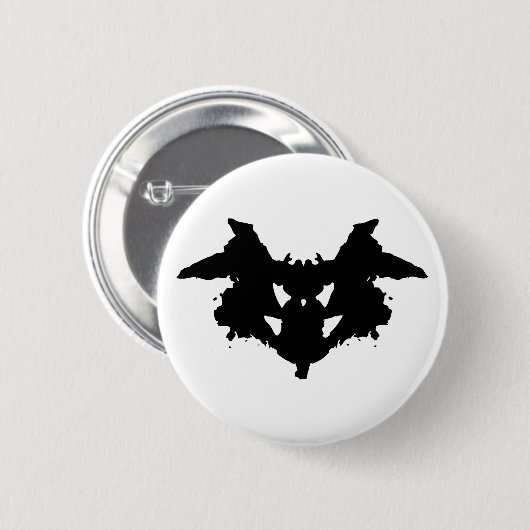 Rorschach Inkblot Ronde Button 5,7 Cm (Voorkant /achterkant)