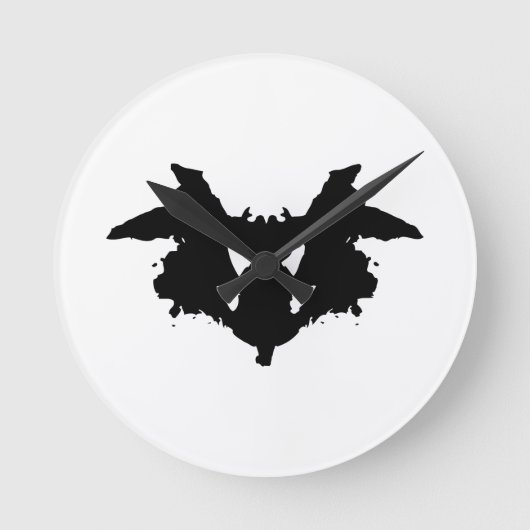Rorschach Inkblot Ronde Klok (Voorkant)
