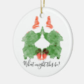 Rorschach Inkblot Santa's Elves Keramisch Ornament (Links)