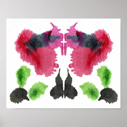 Rorschach Inkblot Test Fun Art Poster (Voorkant)
