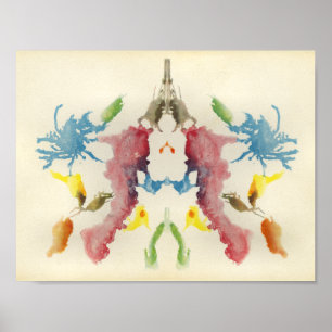 Rorschach Inkblot Test Fun Art Poster