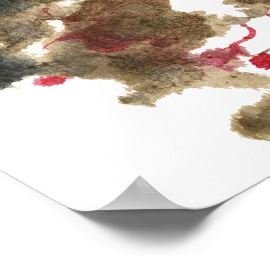 Rorschach Inkblot Test Fun Art Poster (Hoek)