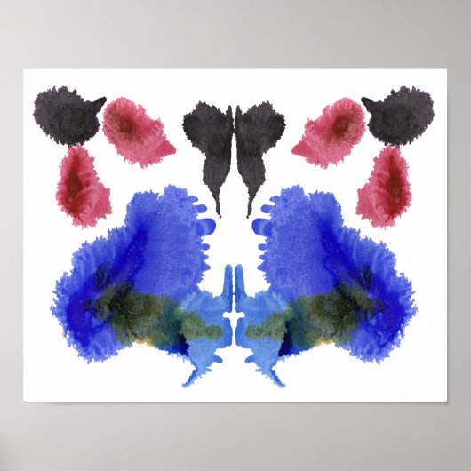 Rorschach Inkblot Test Fun Art Poster (Voorkant)