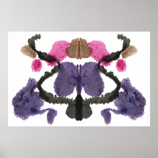 Rorschach Inkblot Test Fun Art Poster (Voorkant)