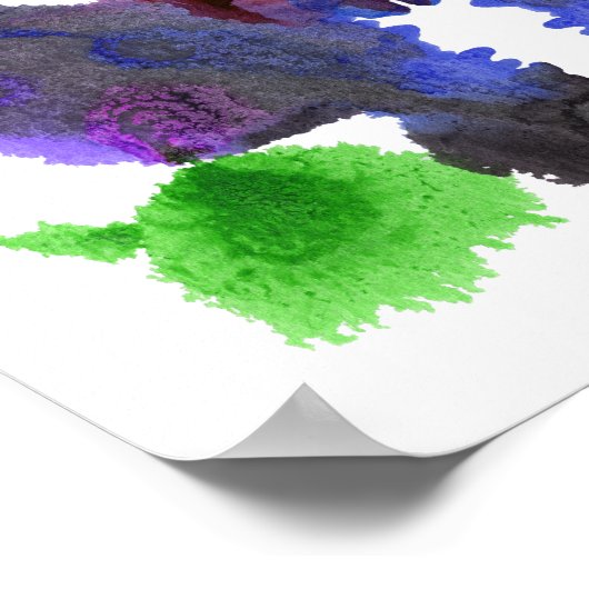 Rorschach Inkblot Test Fun Art Poster (Hoek)