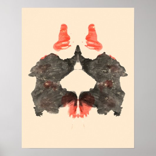 Rorschach Inkblot Test Fun Art Poster (Voorkant)