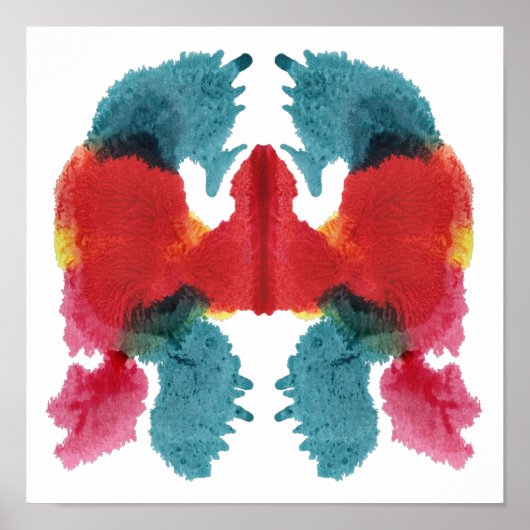 Rorschach Inkblot Test Fun Art Poster (Voorkant)