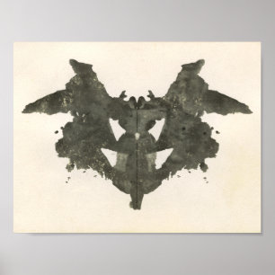 Rorschach Inkblot Test Fun Art Poster