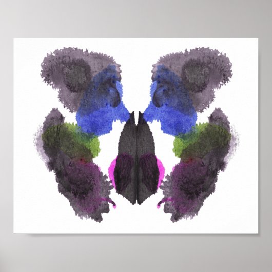 Rorschach Inkblot Test Fun Art Poster (Voorkant)