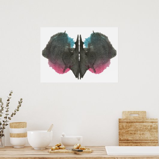 Rorschach Inkblot Test Fun Art Print (Keuken)