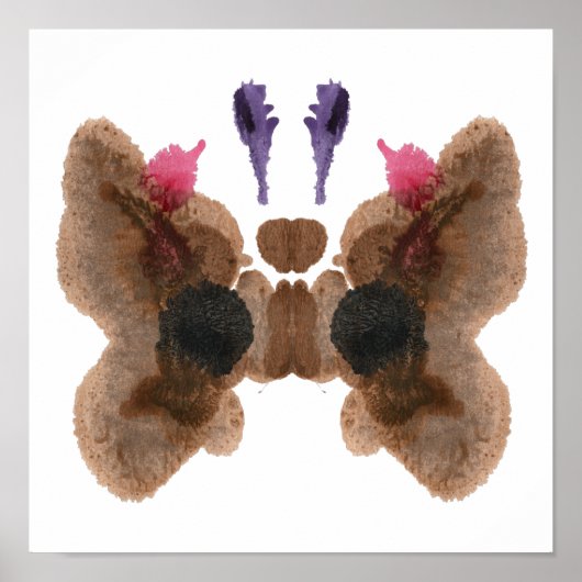 Rorschach Inkblot Test Fun Art Print (Voorkant)