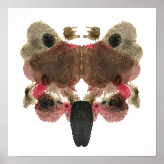 Rorschach Inkblot Test Fun Art Print (Voorkant)