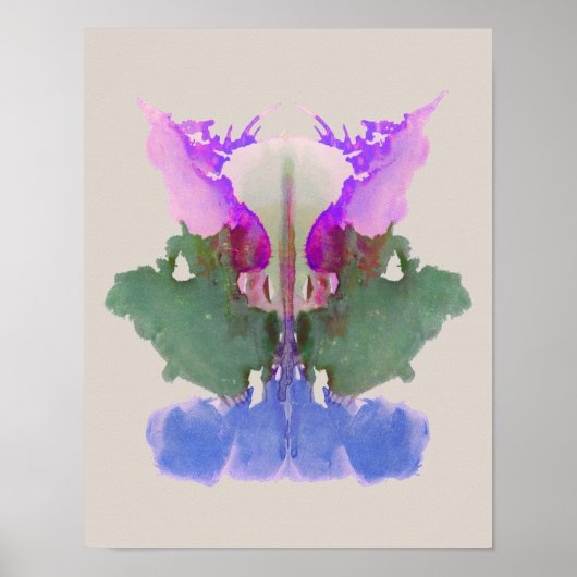 Rorschach Inkblot Test Fun Art Print (Voorkant)
