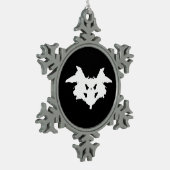 Rorschach Inkblot Tin Sneeuwvlok Ornament (Links)