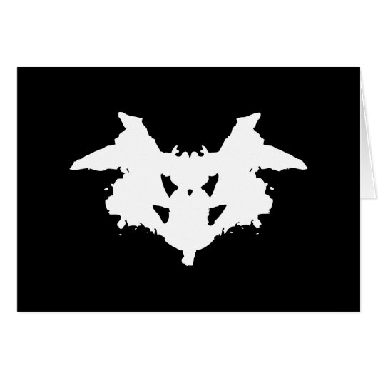 Rorschach Inkblot-Wenskaart (Voorkant Horizontaal)