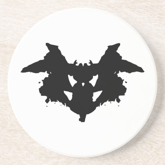 Rorschach Inkblot Zandsteen Onderzetter (Voorkant)