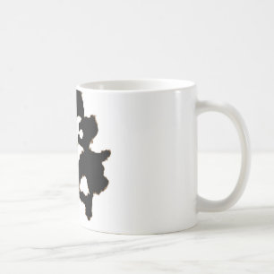 Rorschach-test van een inktblokkaart koffiemok