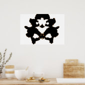Rorschach-test van een inktblokKaart Poster (Keuken)