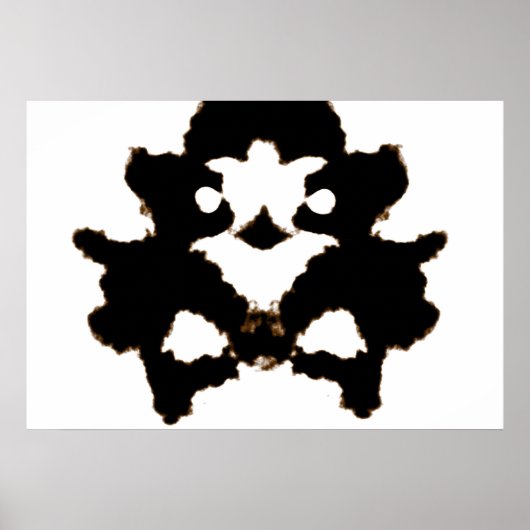 Rorschach-test van een inktblokKaart Poster (Voorkant)