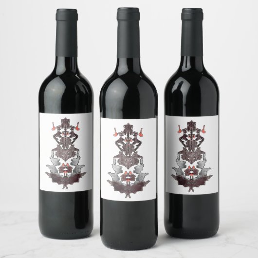 Rorschach wil mensen lezen wijn etiket (Flessen)