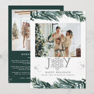 RORY Winter Pine Joy Fotocollage Kerstkaart Kaart