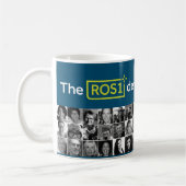 ROS1ders Witte/Blauwgroen Mok met het Ontwerp van  (Links)