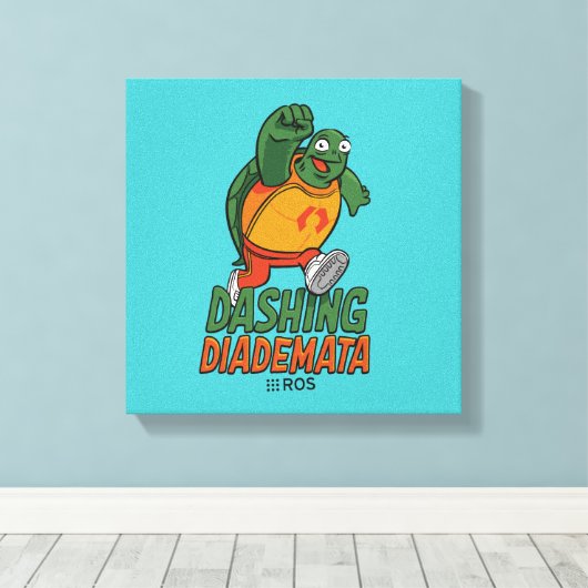 ROS 2 Dashing Diademata Canvas Afdruk (Insitu (Houten vloer))