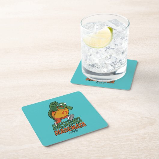 ROS 2 Dashing Diademata Vierkante Kartonnen Onderzetter (Insitu)