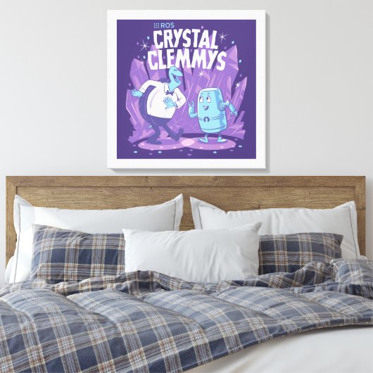 ROS Crystal Clemys op gewikkeld canvas (Insitu (Slaapkamer))