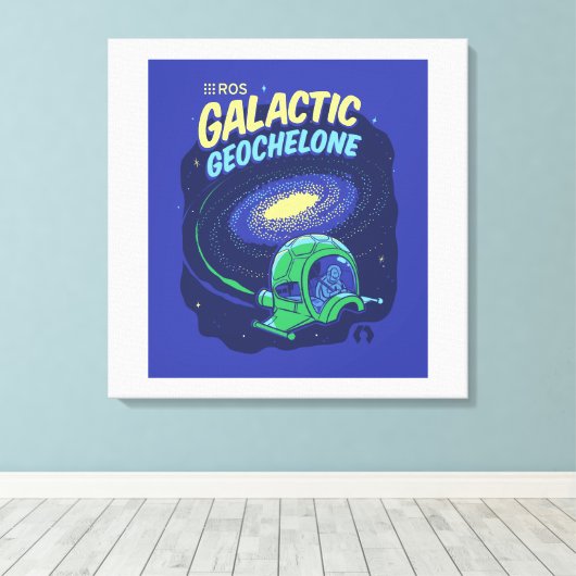 ROS Géochelone Galactique sur toile enrobée (Insitu (Plancher de Bois))