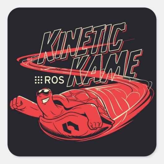 ROS Kinetic Kame-Stickers Vierkante Sticker (Voorkant)