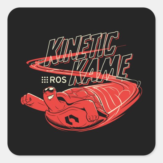 ROS Kinetic Kame Vierkante Sticker (Voorkant)