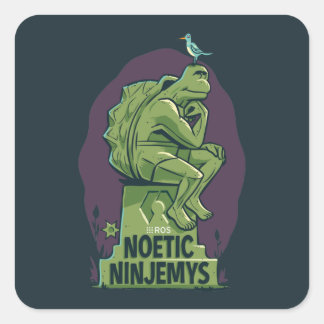 ROS Noetic Ninjemys Vierkante Sticker
